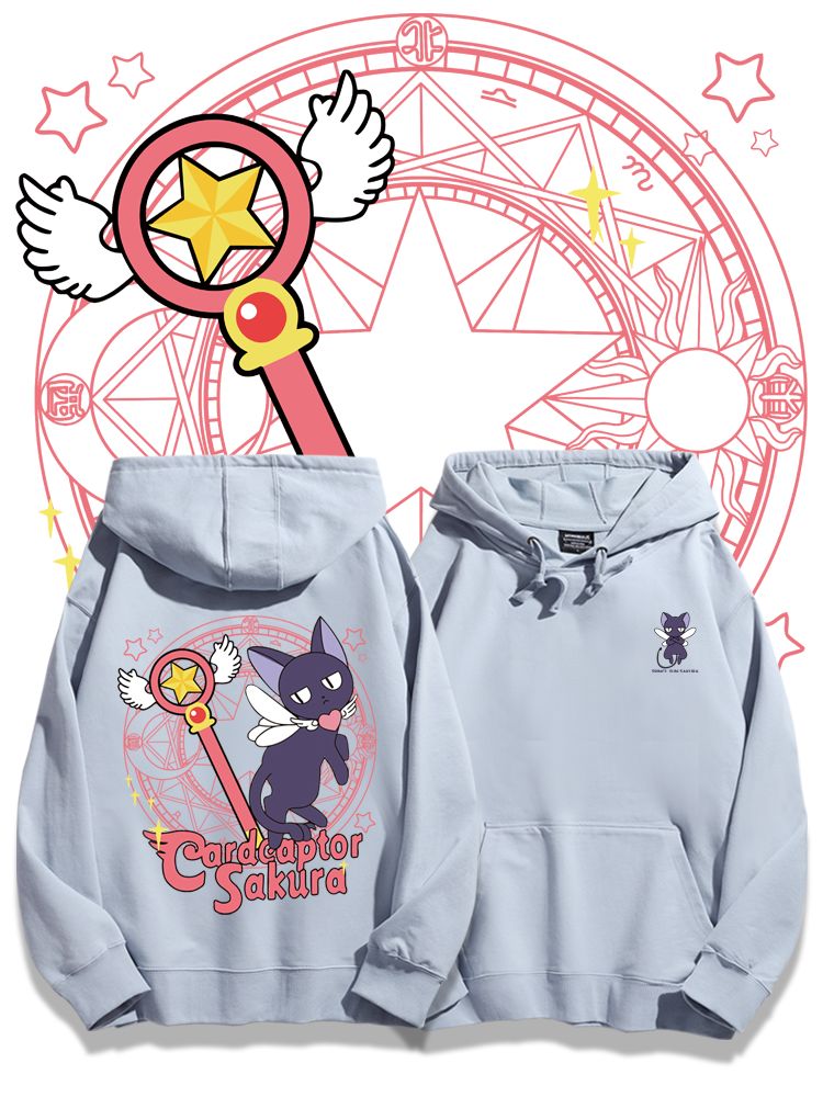 [Copy]魔卡少女櫻聯名衛衣2024秋冬新款親子情侶裝薄絨款連帽衛衣