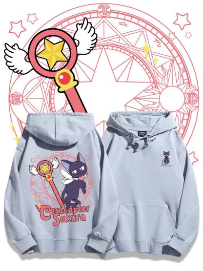 [Copy]魔卡少女櫻聯名衛衣2024秋冬新款親子情侶裝薄絨款連帽衛衣