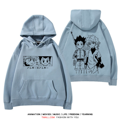 全職獵人 聯名衛衣2024秋冬新款親子情侶裝薄絨款連帽衛衣