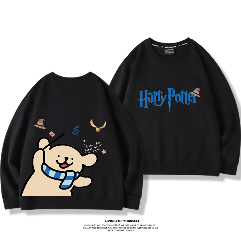 線條小狗2023親子情侶裝 圓領長袖