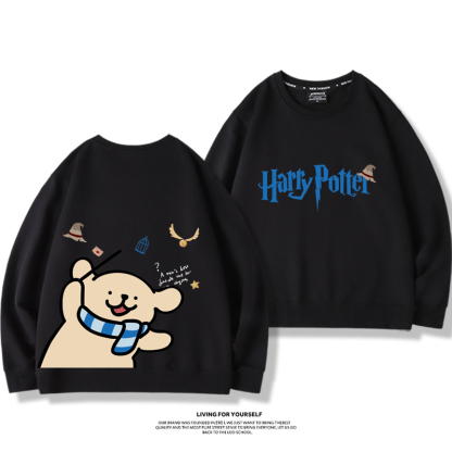 線條小狗2023親子情侶裝 圓領長袖