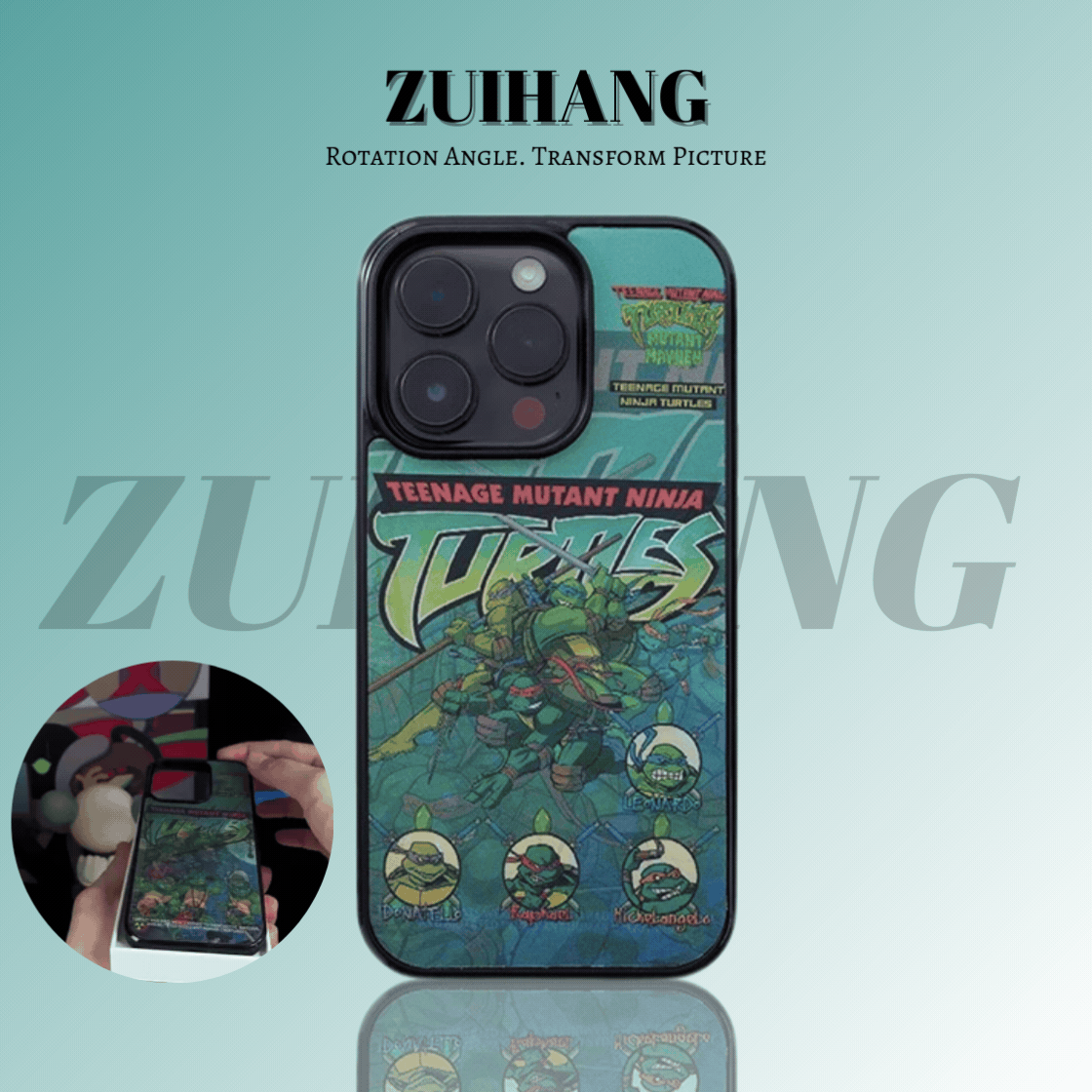 忍者神龜3D幻圖磁吸防摔手機殼