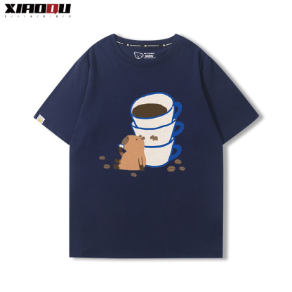 卡皮巴拉 2024親子情侶男女同款 純棉T恤