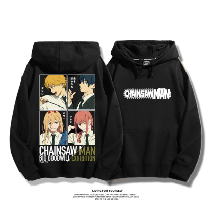 鏈鋸人新款 親子情侶男女款連帽衛衣