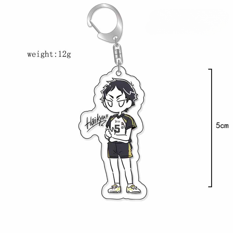 排球少年鑰匙扣動漫影山飛雄日向翔陽孤爪研磨西谷夕及川徹月島螢掛飾【單買三件起送】