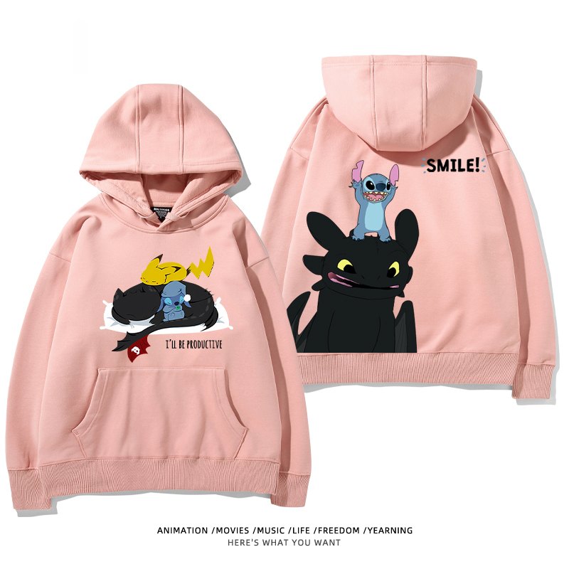 馴龍高手 聯名衛衣2024秋冬新款親子情侶裝薄絨款連帽衛衣