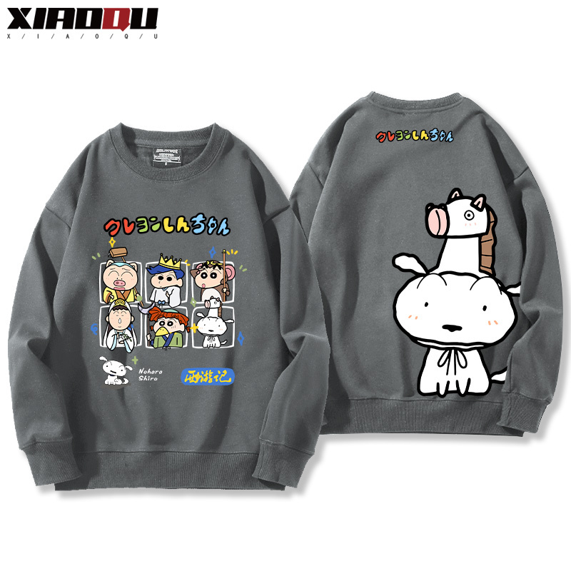 蠟筆小新聯名西遊記哈利波特玩具總動員小葵巴斯光年赫敏 2024親子情侶裝 圓領長袖