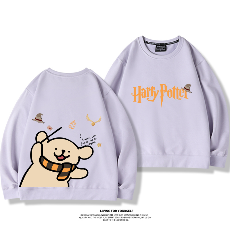 線條小狗2023親子情侶裝 圓領長袖