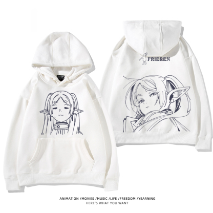 葬送的芙莉蓮2024秋冬新款親子情侶裝薄絨款連帽衛衣