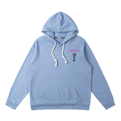 Minecraft我的世界聯名衛衣2024秋冬新款親子情侶裝薄絨款連帽衛衣