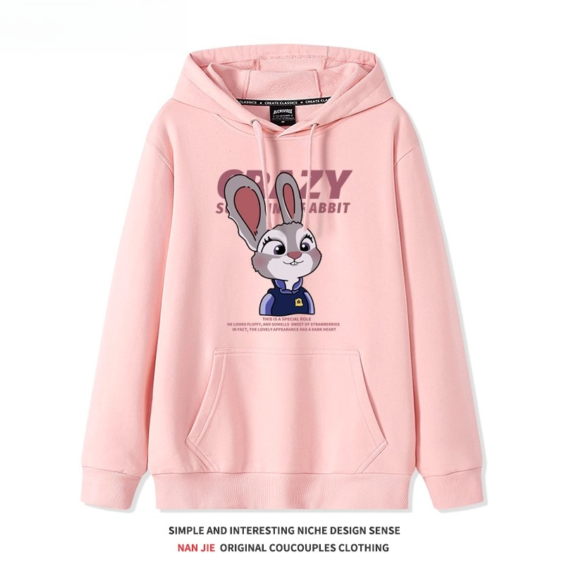 瘋狂動物城朱迪尼克 聯名衛衣2025秋冬新款 親子情侶裝連帽衛衣