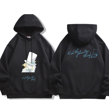 名偵探柯南 2024秋冬新款親子情侶裝薄絨款連帽衛衣