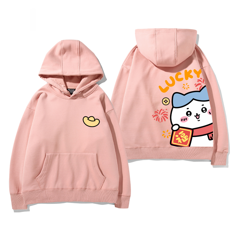 chiikawa 2024秋冬新款親子情侶裝薄絨款連帽衛衣