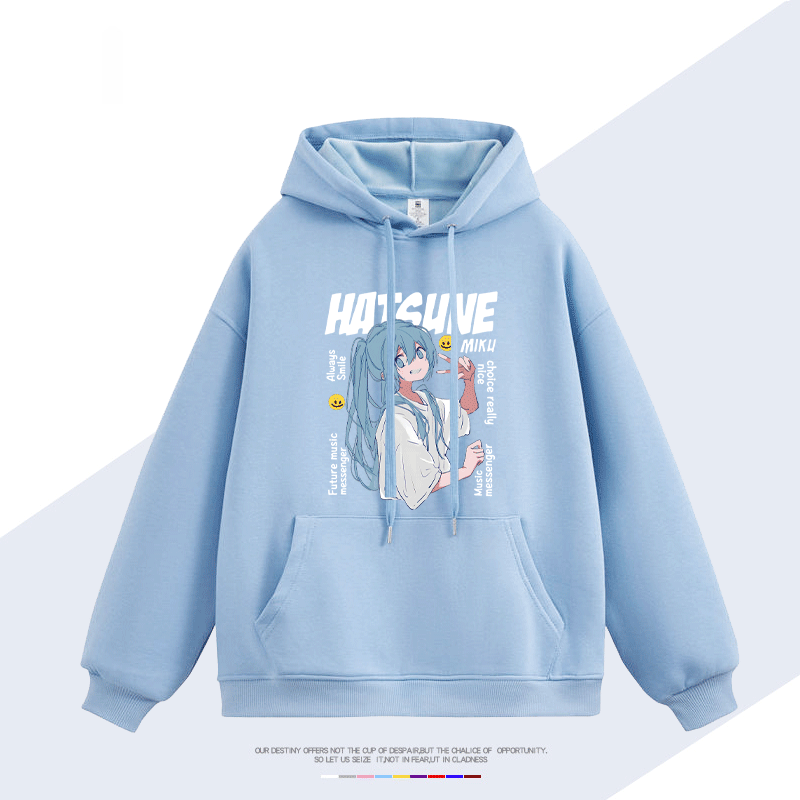 初音未來 聯名衛衣2025秋冬新款 親子情侶裝連帽衛衣