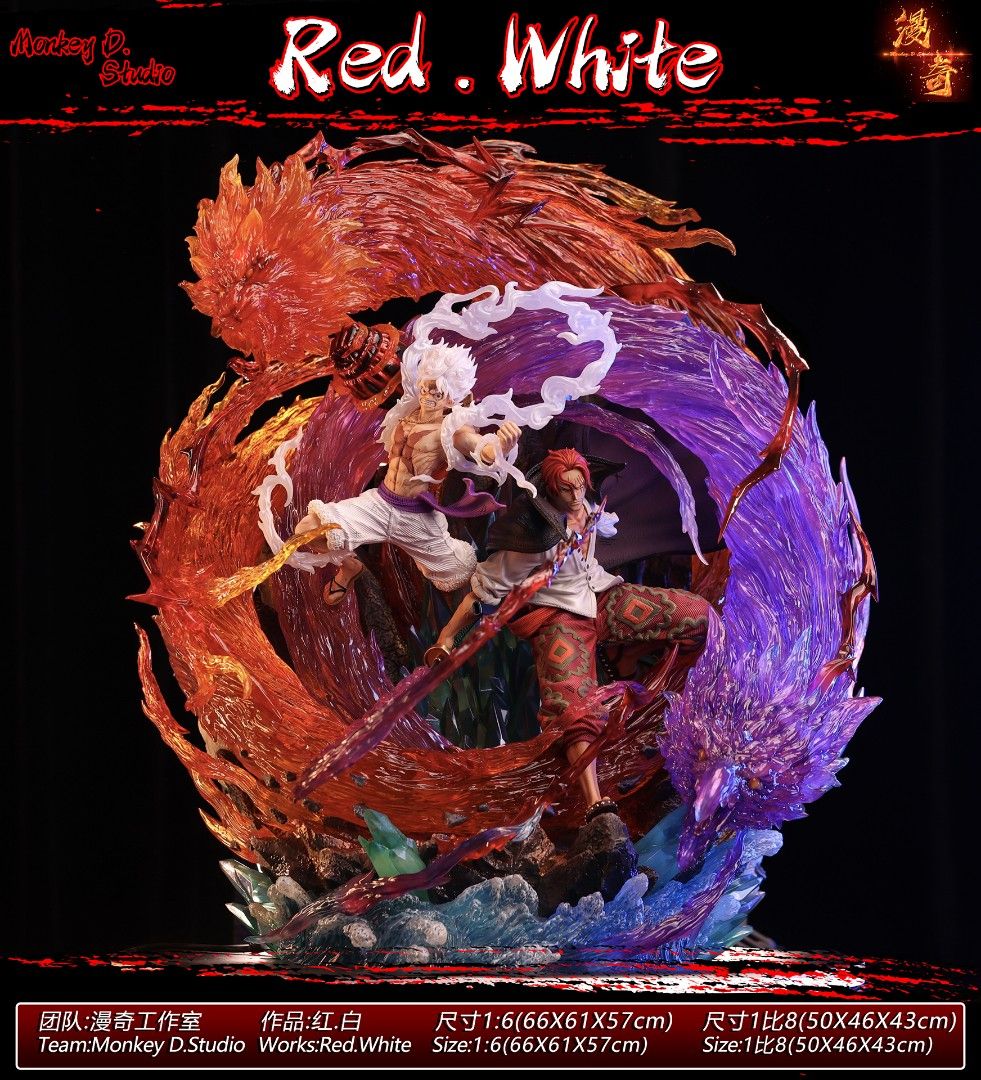 漫奇 海賊王 - 紅髮&路飛 紅與白