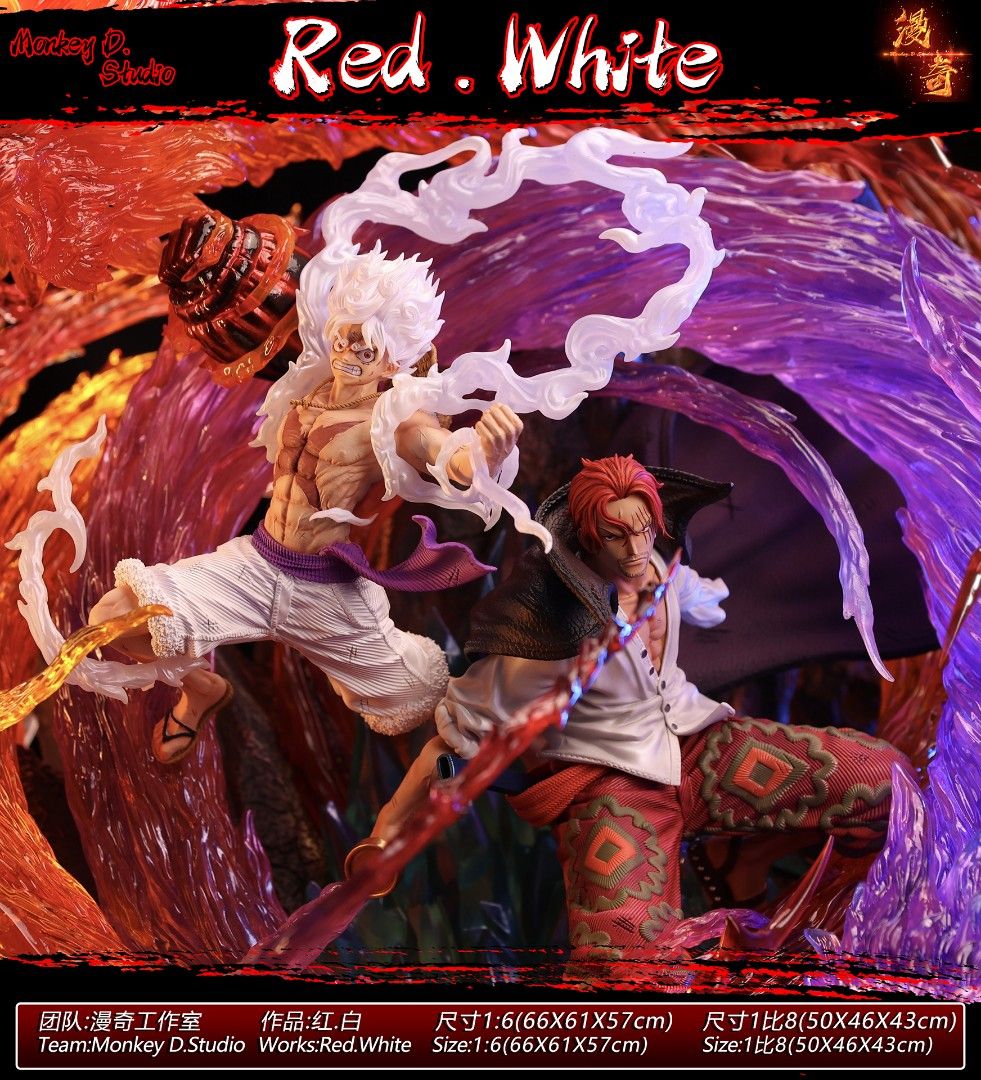 漫奇 海賊王 - 紅髮&路飛 紅與白