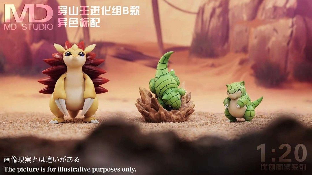 MD 精靈寶可夢 穿山鼠&穿山王進化組-B款