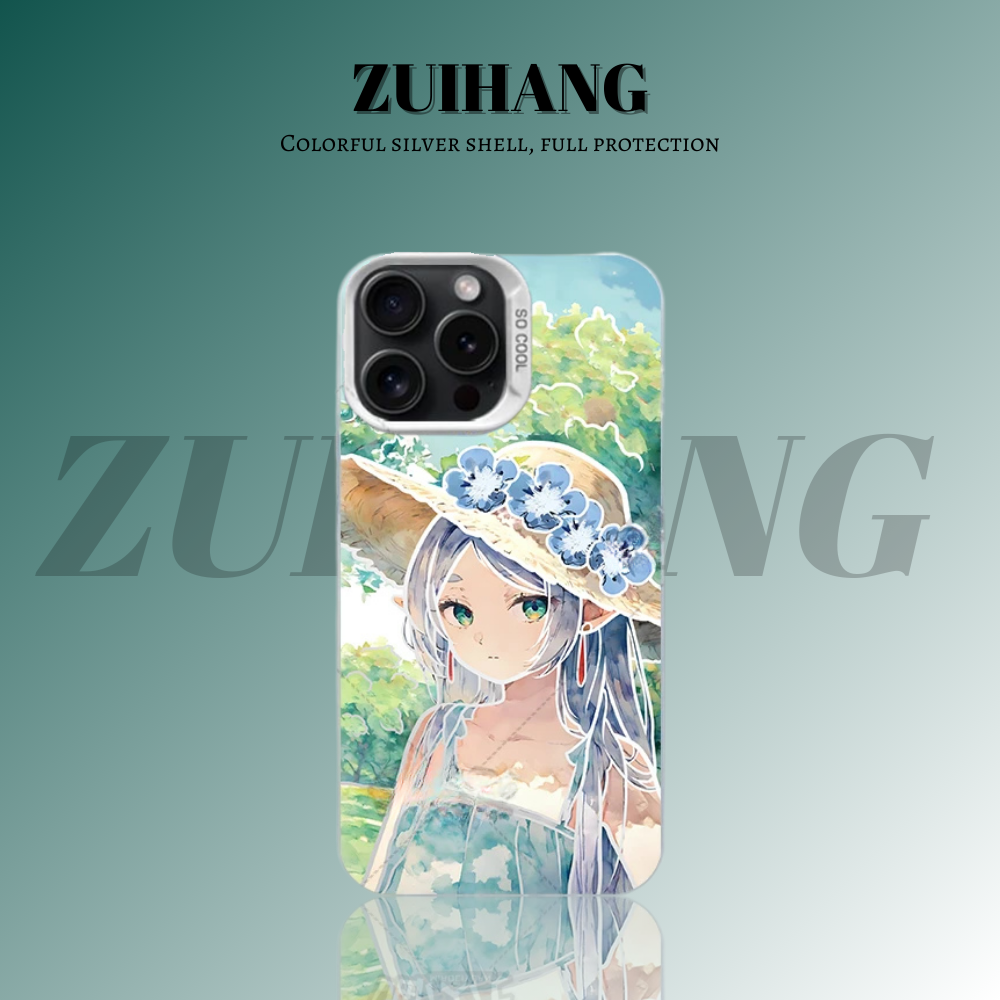 芙莉蓮彩銀線條漸變防摔手機殼