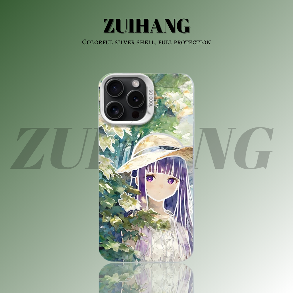 芙莉蓮彩銀線條漸變防摔手機殼