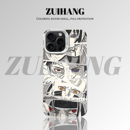 火影忍者彩銀線條漸變防摔手機殼