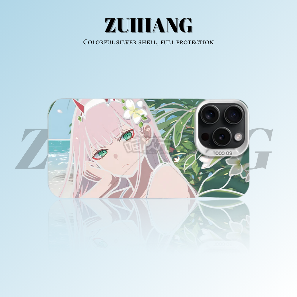 DARLING in the FRANKXX彩銀線條漸變防摔手機殼