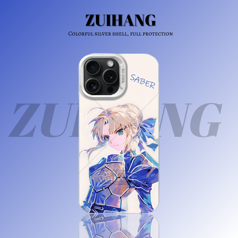 Fate/stay night 彩銀線條漸變防摔手機殼