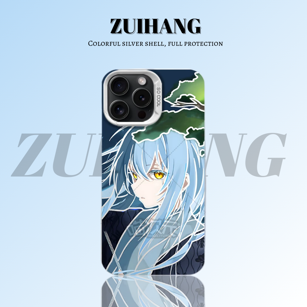 【大集合3.0】動漫彩銀線條漸變防摔手機殼