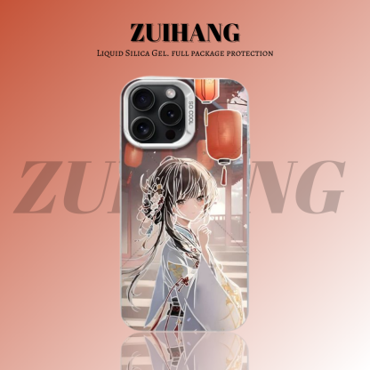 【大集合3.0】動漫彩銀線條漸變防摔手機殼