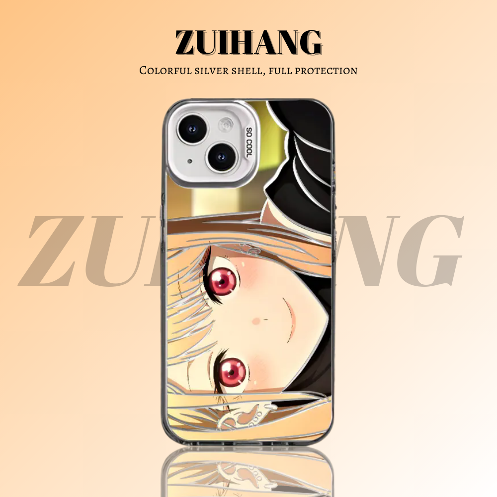 戀上換裝娃娃彩銀線條漸變防摔手機殼