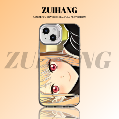 戀上換裝娃娃彩銀線條漸變防摔手機殼