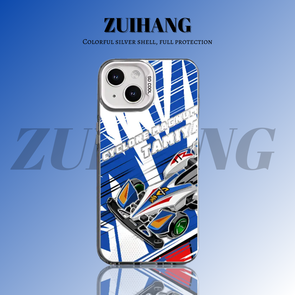 【大集合3.0】動漫彩銀線條漸變防摔手機殼