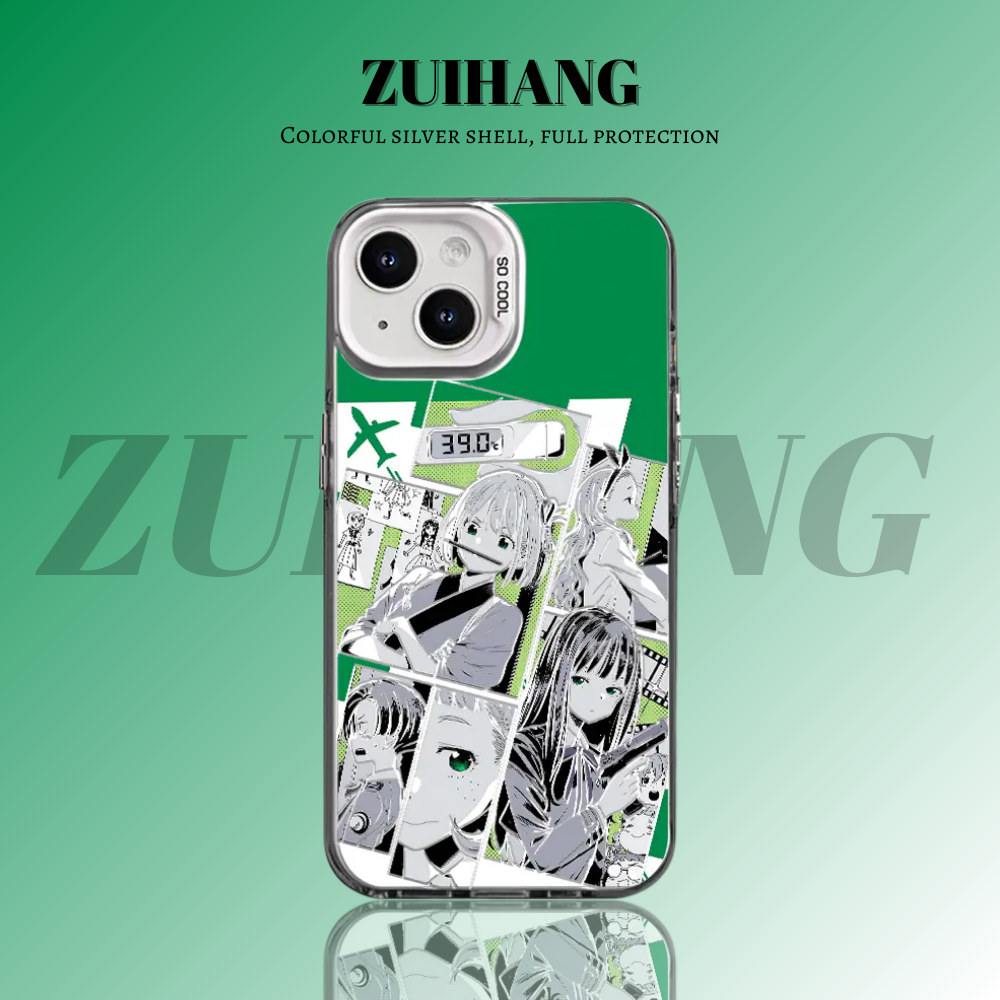 【大集合3.0】動漫彩銀線條漸變防摔手機殼