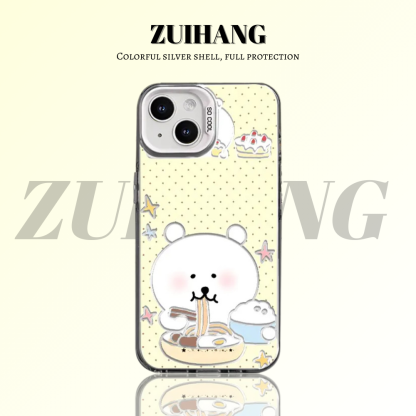 chiikawa 動漫彩銀線條漸變防摔手機殼