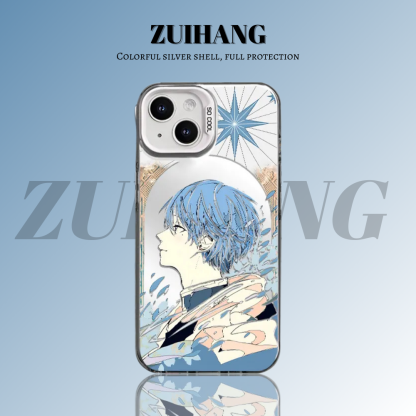 芙莉蓮彩銀線條漸變防摔手機殼