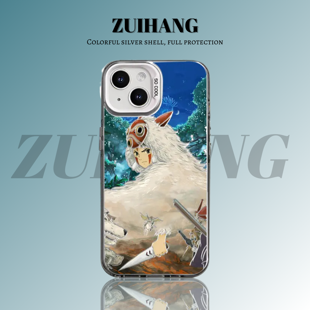 【大集合3.0】動漫彩銀線條漸變防摔手機殼