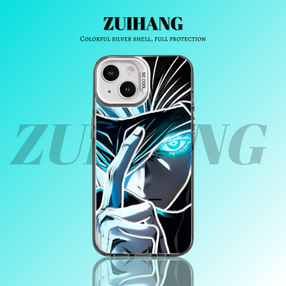 咒術迴戰彩銀線條漸變防摔手機殼