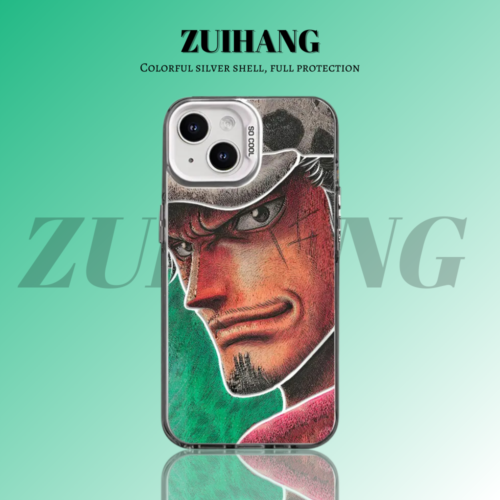 海賊王 彩銀線條漸變防摔手機殼