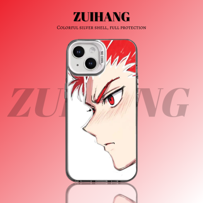 【大集合3.0】動漫彩銀線條漸變防摔手機殼