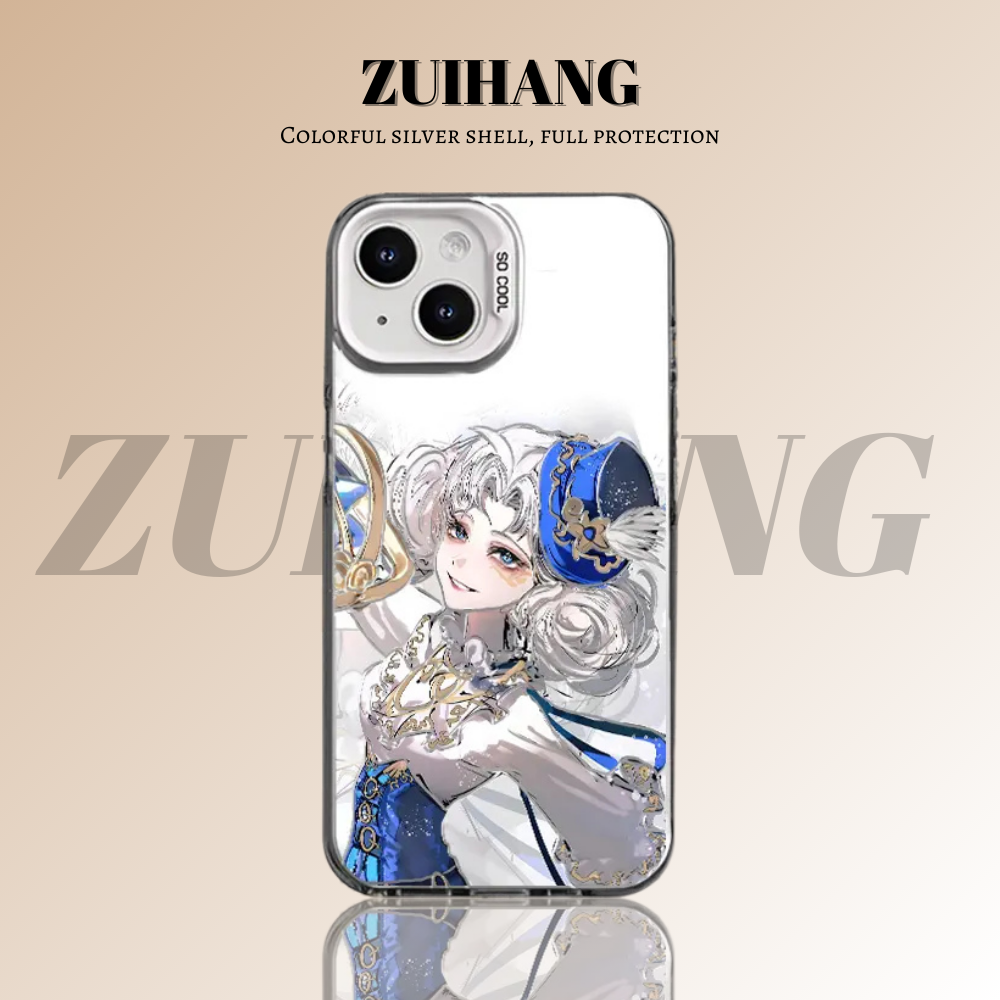 【大集合3.0】動漫彩銀線條漸變防摔手機殼