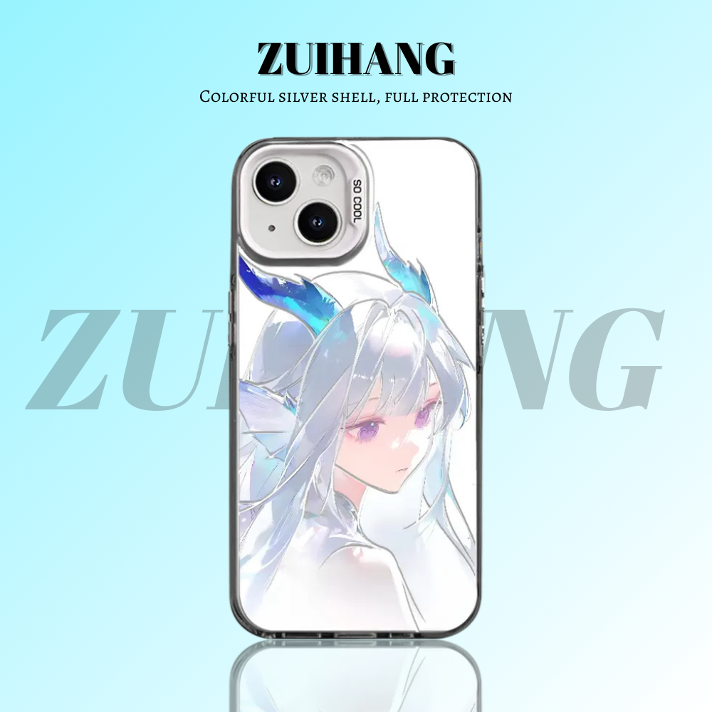 【大集合3.0】動漫彩銀線條漸變防摔手機殼