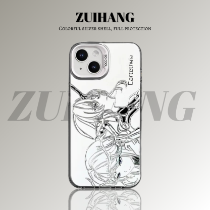 鳴潮彩銀線條漸變防摔手機殼