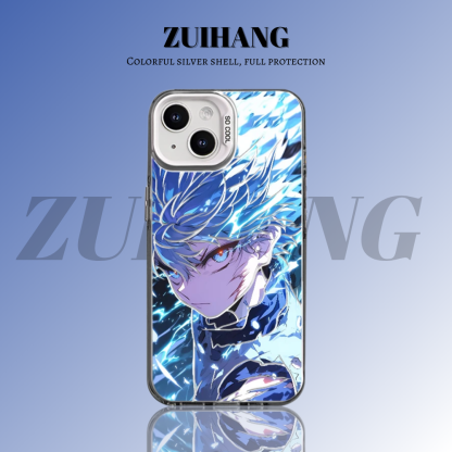 【大集合3.0】動漫彩銀線條漸變防摔手機殼