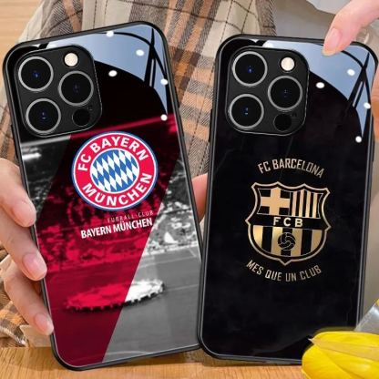 蘋果 系列足球俱樂部新款高清全包防摔玻璃殼