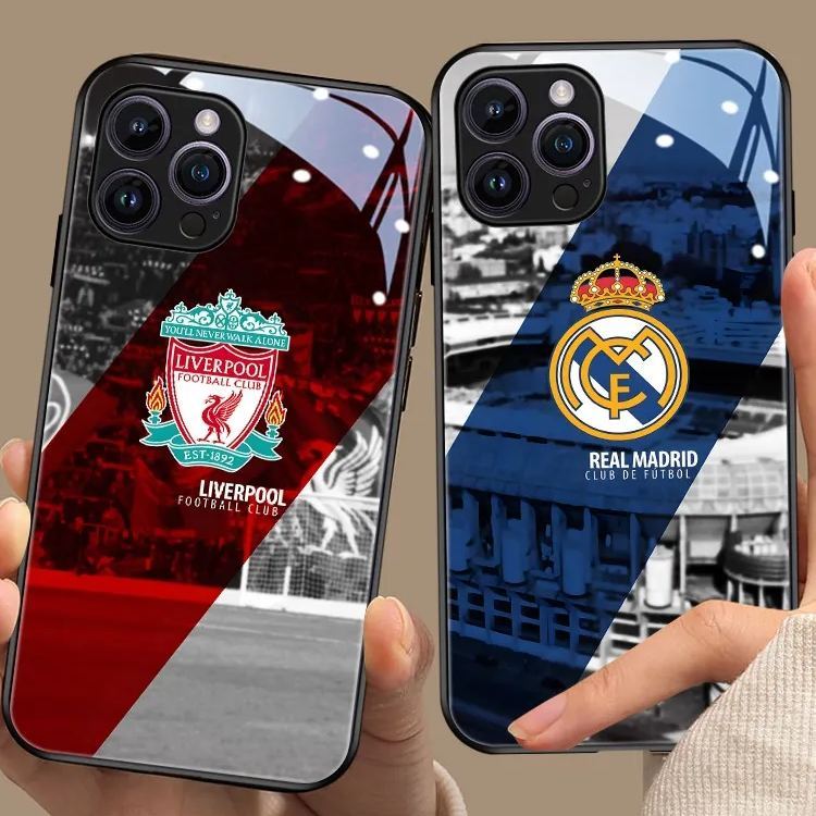 蘋果 系列足球俱樂部新款高清全包防摔玻璃殼