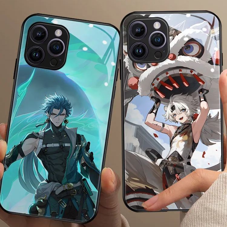 蘋果 系列鳴潮新款高清全包防摔玻璃殼