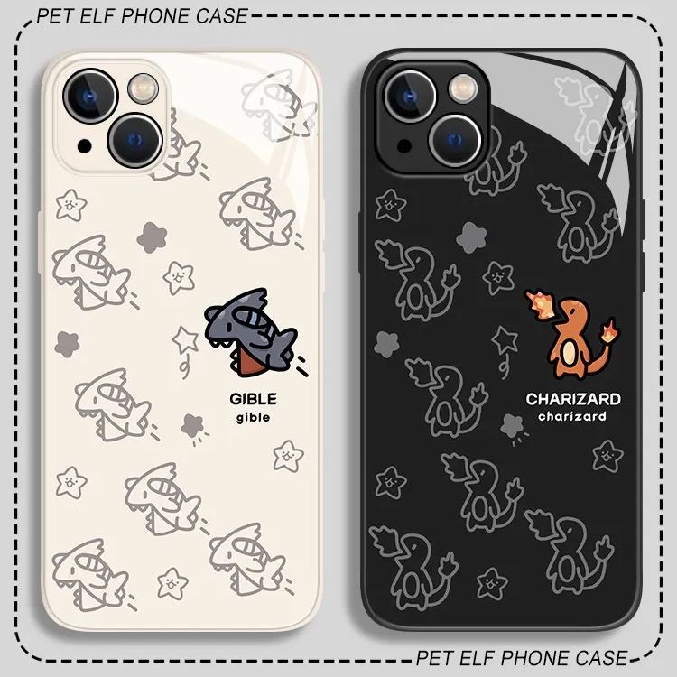 蘋果 系列寶可夢新款高清全包防摔玻璃殼