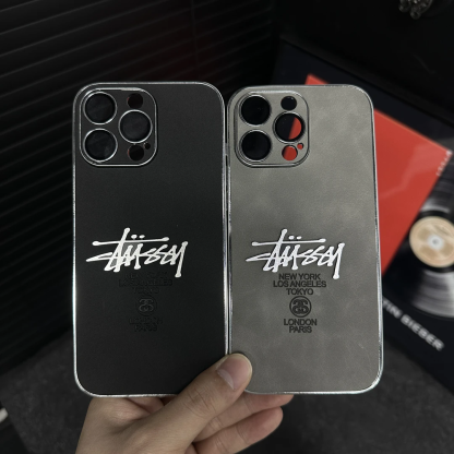 斯圖西金屬立標電鍍全包手機殼