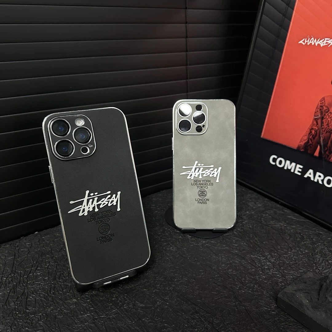 斯圖西金屬立標電鍍全包手機殼