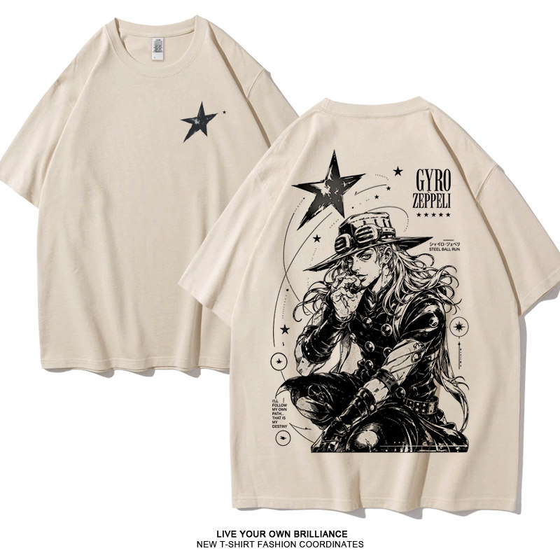 jojo的奇妙冒險飆馬野郎齊貝林周邊 印花短袖T恤