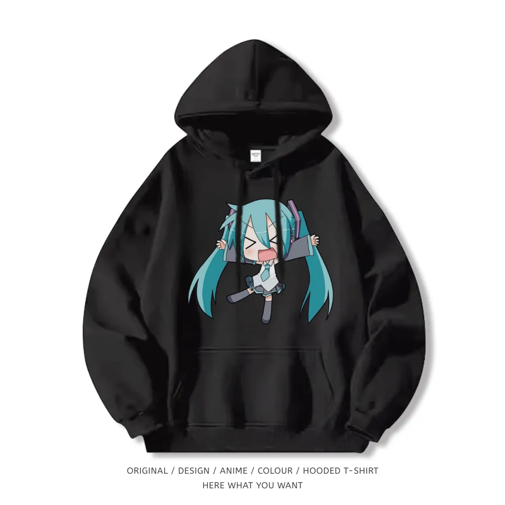 初音未來 聯名衛衣2025秋冬新款 親子情侶裝連帽衛衣